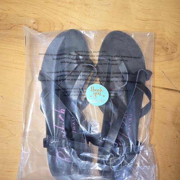 Blowfish Malibu Black Strap Thong Cork and Rubber Sole Sandals Women’s Size 9 - Picture 8 of 8